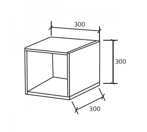 Настенная полка Куба-1 Венге