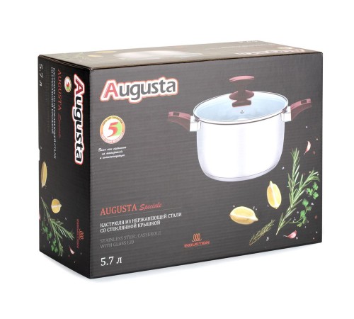 Изображение Кастрюля Augusta Speciale 5,7 л Изображение Кастрюля Augusta Speciale 5,7 л