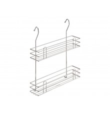 Двухъярусная полка для специй на рейлинг Лунден Хром, металл