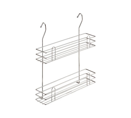 Изображение Двухъярусная полка для специй на рейлинг Лунден Хром, металл
