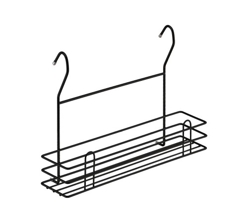 Изображение Полка для специй на рейлинг Кингер Черный матовый, металл