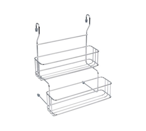 Изображение Двухъярусная полка для специй на рейлинг Шерп Хром, металл