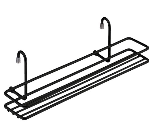 Изображение Полка для специй на рейлинг Слейцер Черный матовый, металл