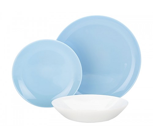 Изображение Столовый сервиз Дивали Light blue and White 18 предметов Изображение Столовый сервиз Дивали Light blue and White 18 предметов