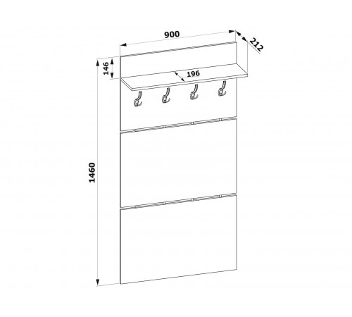 Настенная вешалка Моренго Венге