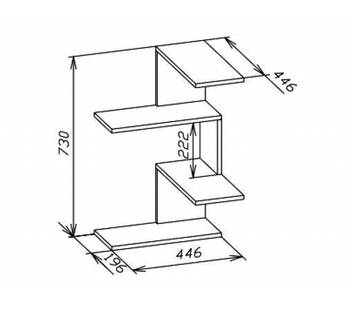 Изображение Настенная полка ПК-7 Венге