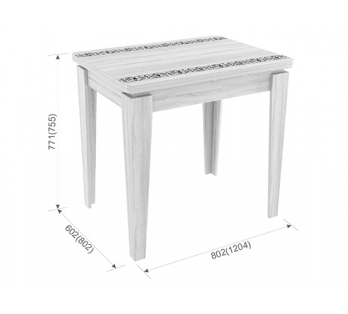 Изображение Кухонный стол Фантазия Белый рамух