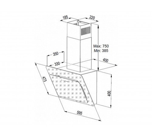Изображение Вытяжка KORTING KHC 67590 GN Черный Изображение Вытяжка KORTING KHC 67590 GN Черный