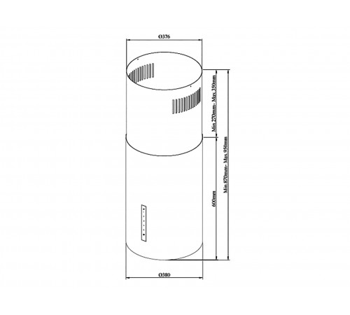Изображение Вытяжка KORTING KHA 39970 Cylinder Черный Изображение Вытяжка KORTING KHA 39970 Cylinder Черный