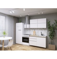 Кухонный гарнитур Киото Белый текстурный / Дуб Сонома 160 см