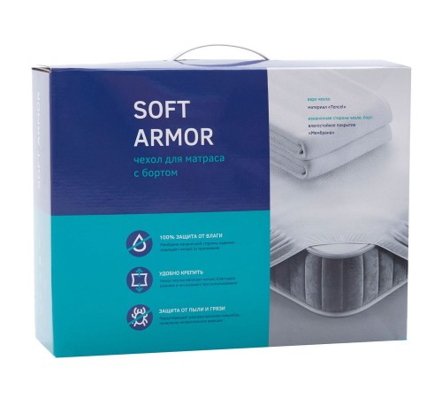 Изображение Чехол для матраса Status Soft Armor 30 Белый, плюш 90х200 см Изображение Чехол для матраса Status Soft Armor 30 Белый, плюш 90х200 см