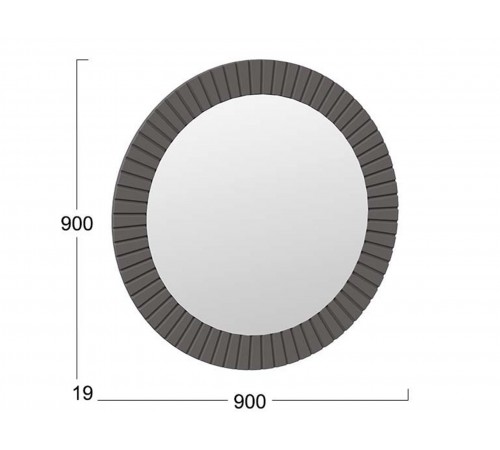 Настенное зеркало Хилтон Графит матовый