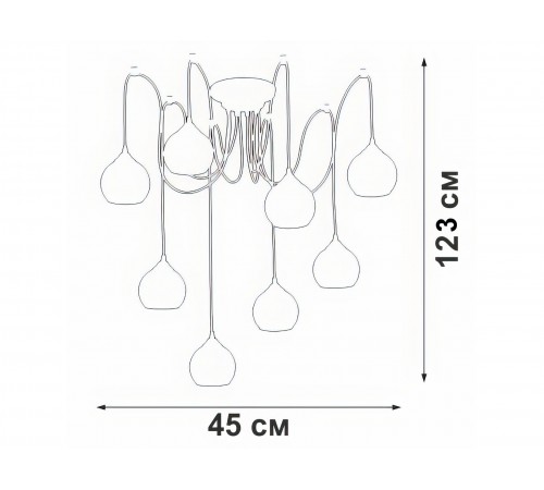 Люстра-паук V4289-0/8PL