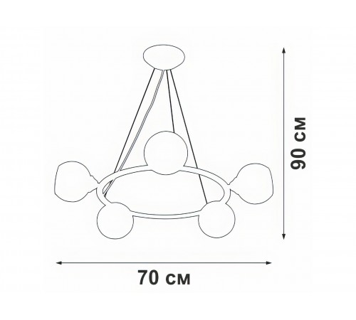 Люстра V4480-1/5S