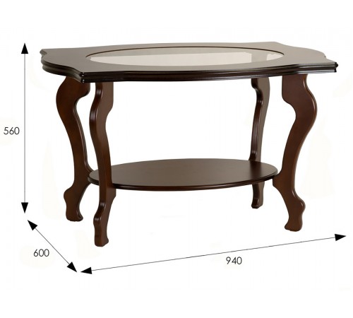 Журнальный столик Берже 1С Темно-коричневый