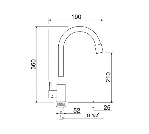 Изображение Смеситель РМС SUS124W-016F Белый / Металлик