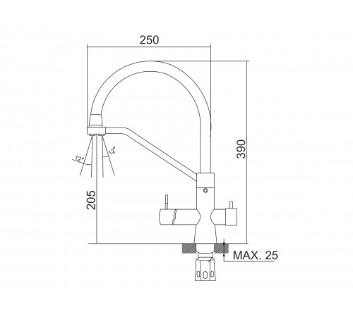 Изображение Смеситель РМС SUS127-016F-015 Черный