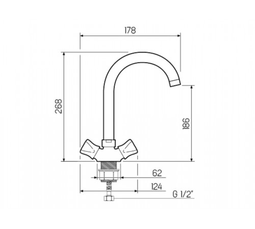 Изображение Смеситель РМС SL116-274F Хром