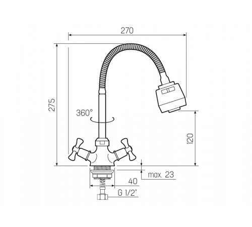 Изображение Смеситель РМС SL138-279F Хром