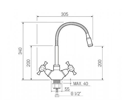 Изображение Смеситель РМС SL92-279F Хром / Желтый