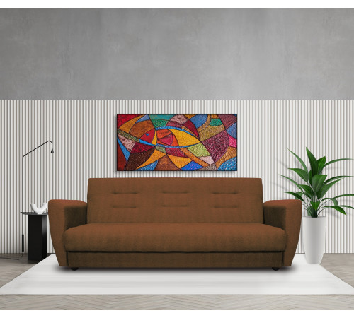 Диван книжка Лира 120 коричневый