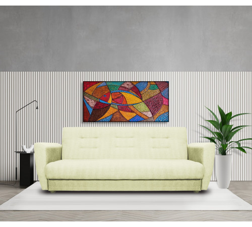 Диван книжка Лира 120 бежевый