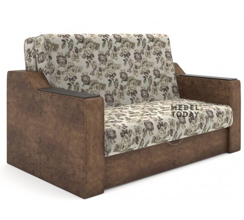 Кресло-кровать Аккордеон 70 с деревянными прямыми подлокотниками