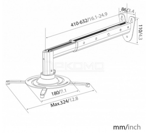 Кронштейн для проектора CS-VM-PR05BL-BK