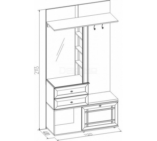 Стенка для прихожей Шерлок 70