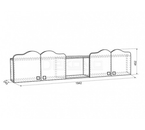 Полка комбинированная Фэнтези MDF-04