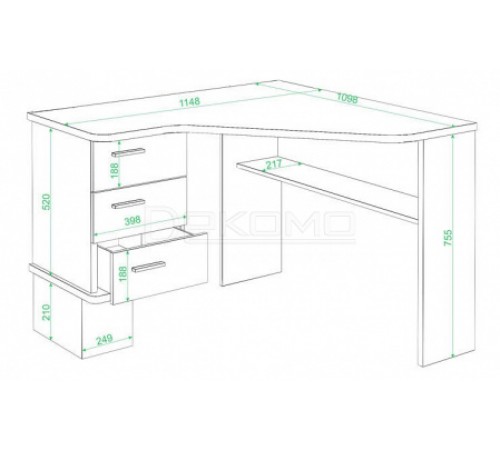 Стол письменный Домино СД-45С