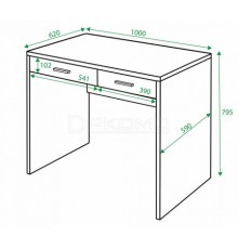 Стол письменный Домино нельсон СП-22С