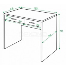Стол письменный Домино СП-22С