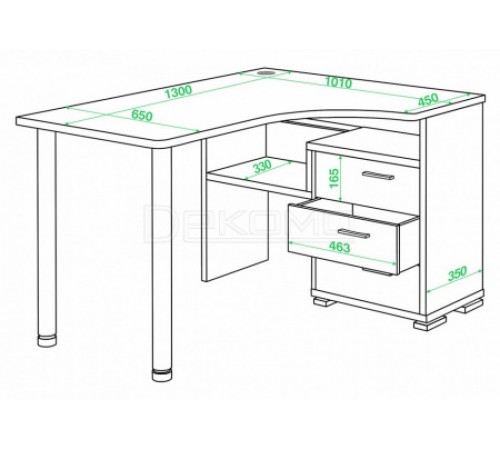 Стол письменный Домино СР-132С-130