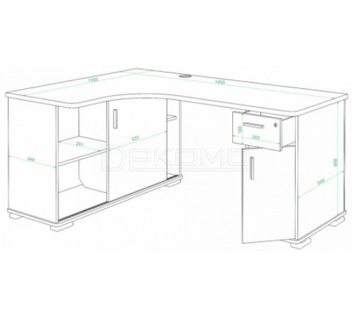 Стол письменный Домино СР-140М