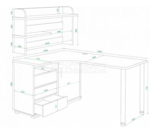 Стол компьютерный Домино СР-145М