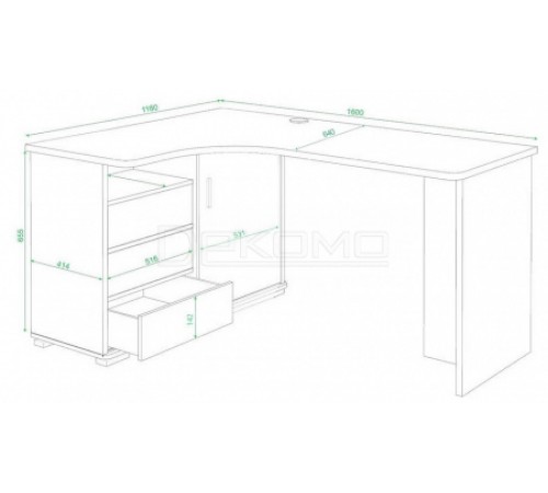 Стол письменный Домино СР-165С
