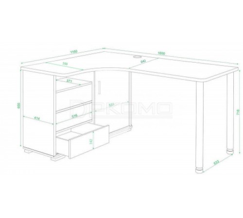 Стол письменный Домино СР-165СМ