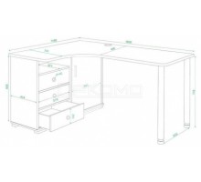 Стол письменный Домино нельсон СР-165СМ