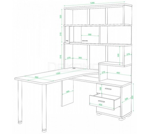 Стол компьютерный Домино СР-420/130