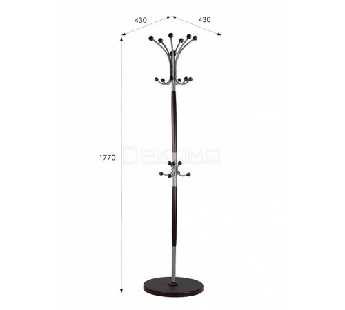 Вешалка-стойка Декарт Д-1 венге/металлик