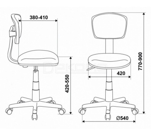 Стул компьютерный Бюрократ CH-W299/PK/TW-13A