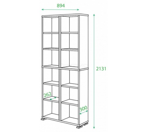 Стеллаж Домино ПУ-30-1