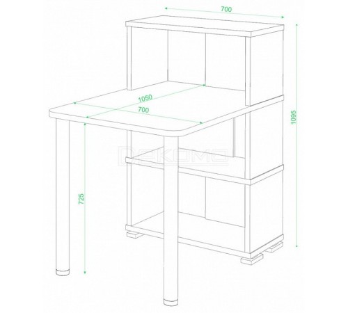 Стол компьютерный Домино СБ-10М/3