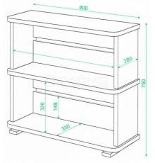 Стеллаж Домино СБ-25/2