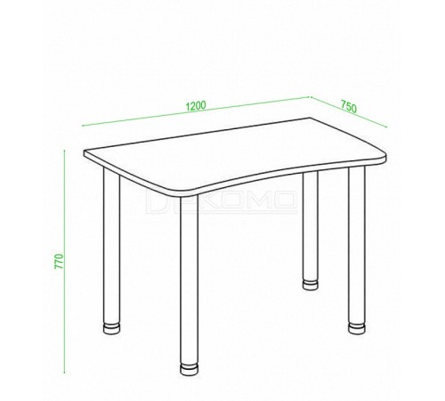 Стол офисный Домино Лайт СКЛ-Софт120МО