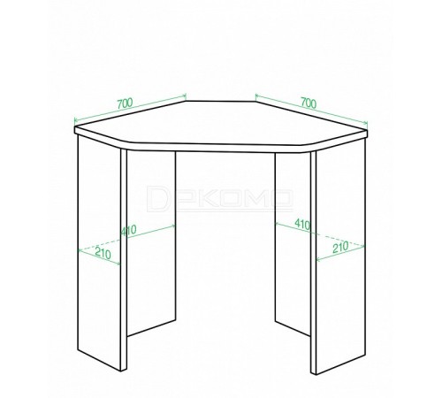 Стол письменный Домино Lite СКЛ-Угл70