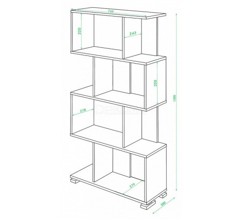 Стеллаж Домино нельсон СЛ-5-4