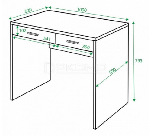 Стол письменный Домино СП-22С