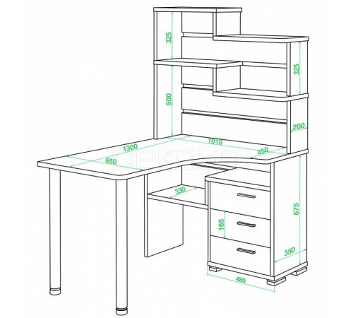 Стол компьютерный Домино СР-132-130